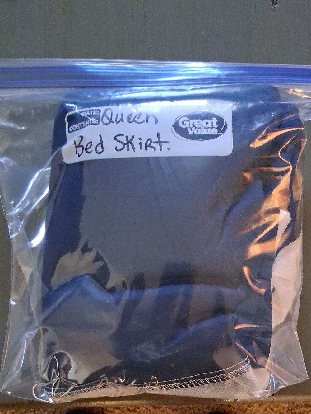 Navy Blue Bed Skirt